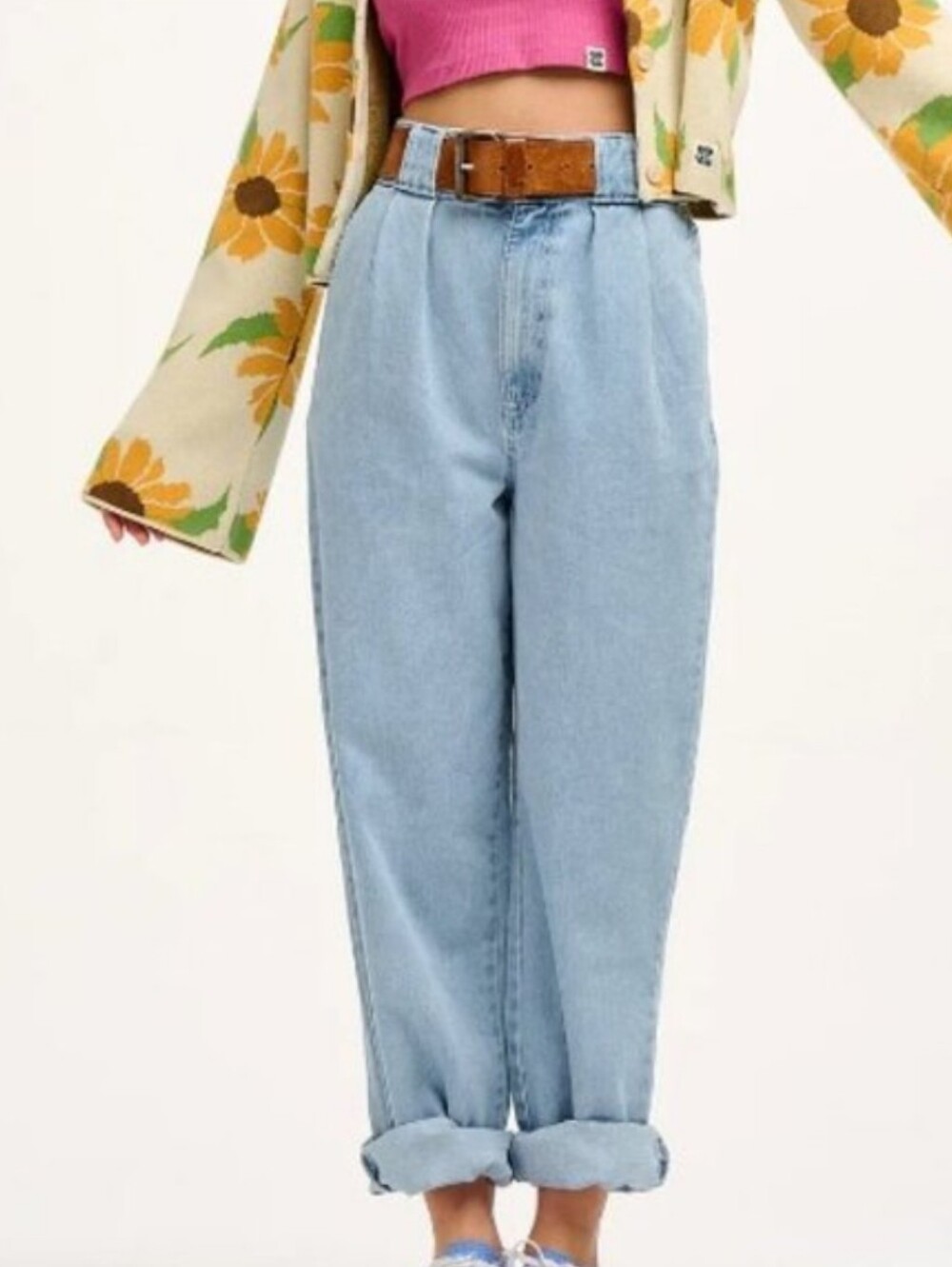 Lucy & Yak Addison Jeans High Waisted Light Wash Blue Organic Cotton Size 26